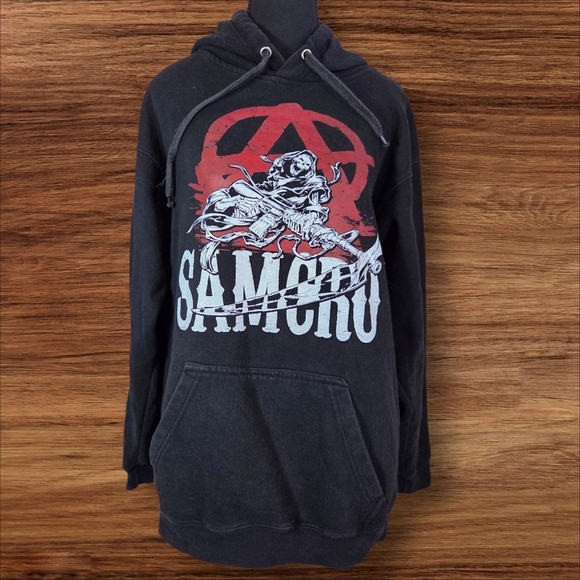 Sons Of Anarchy Samcro Black Graphic Hoodie Sweater Size Med - Picture 1 of 5